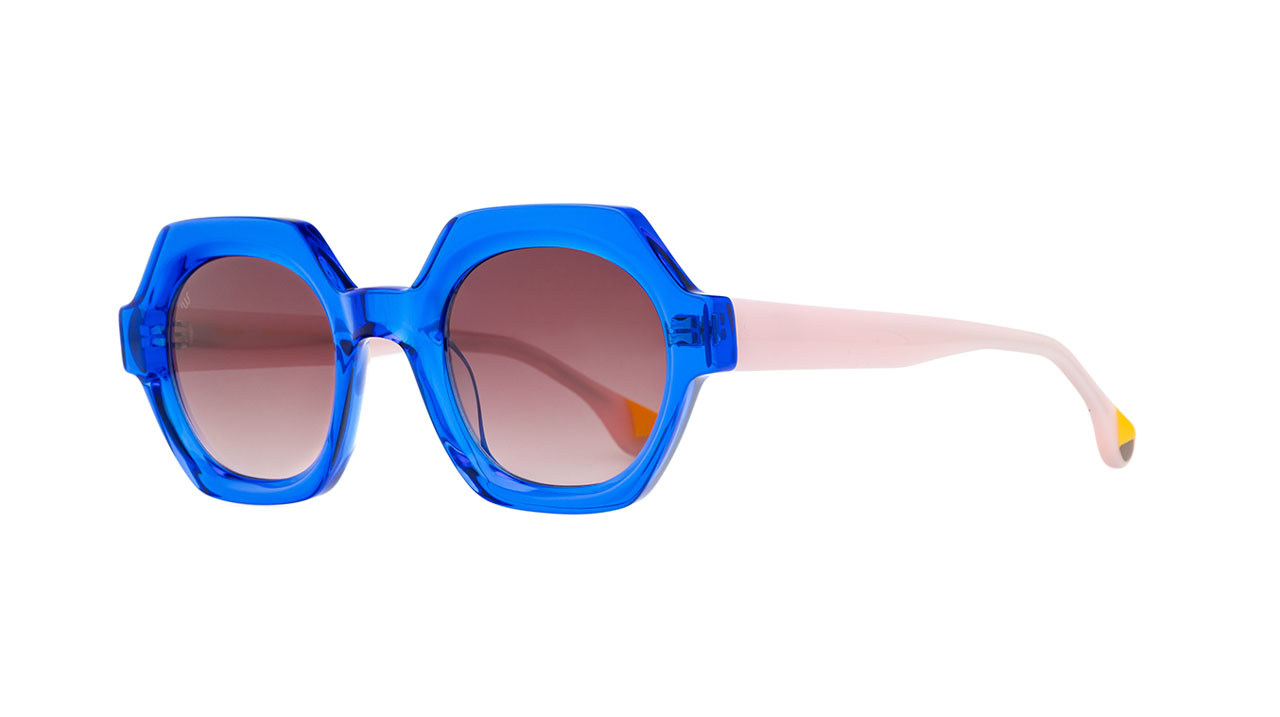 Paire de lunettes de soleil Woodys Mika /s couleur bleu - Côté à angle - Doyle