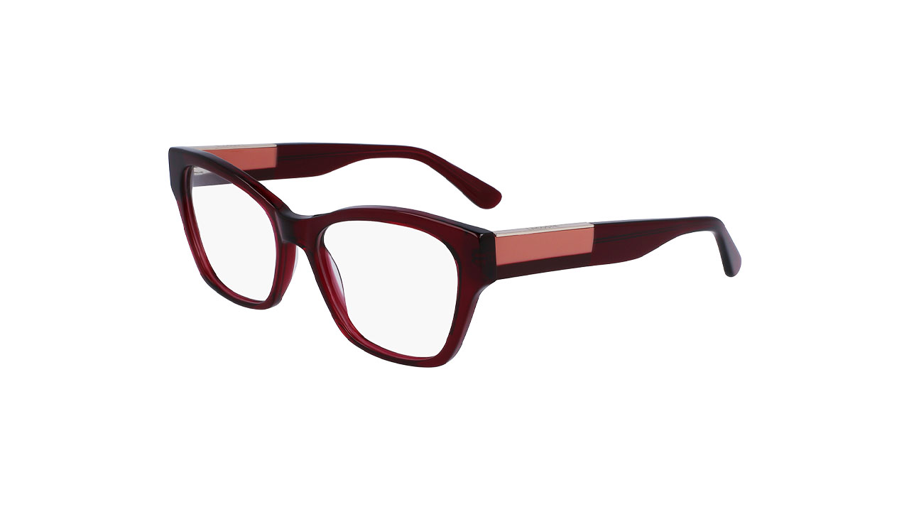 Paire de lunettes de vue Lacoste L2919 couleur rouge - Côté à angle - Doyle