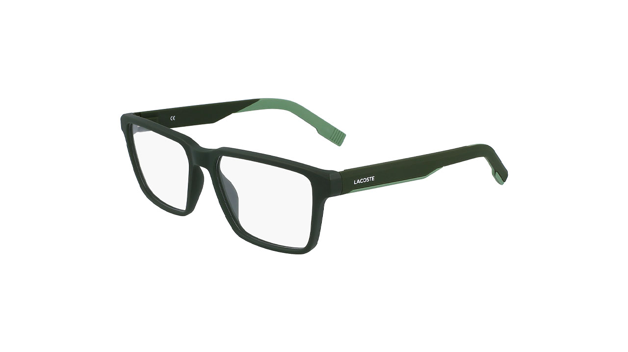 Paire de lunettes de vue Lacoste L2924 couleur vert - Côté à angle - Doyle