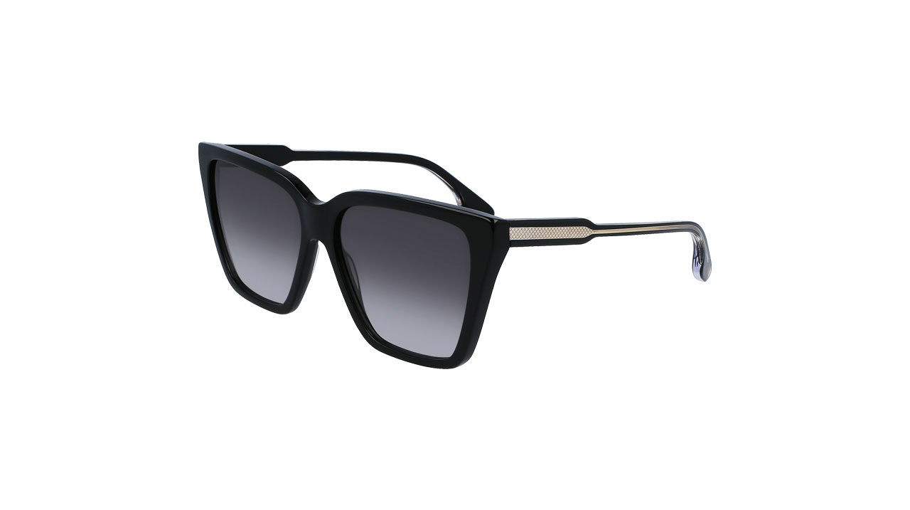 Paire de lunettes de soleil Victoria-beckham Vb655s couleur noir - Côté à angle - Doyle