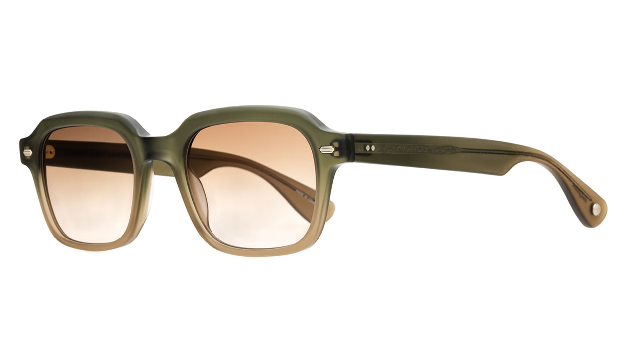 Paire de lunettes de soleil Garrett-leight Og freddy p /s couleur vert - Côté à angle - Doyle