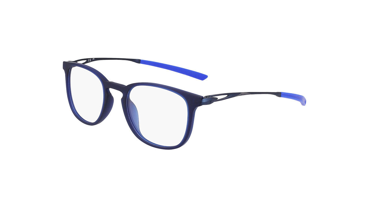 Paire de lunettes de vue Nike 7151 couleur bleu - Côté à angle - Doyle