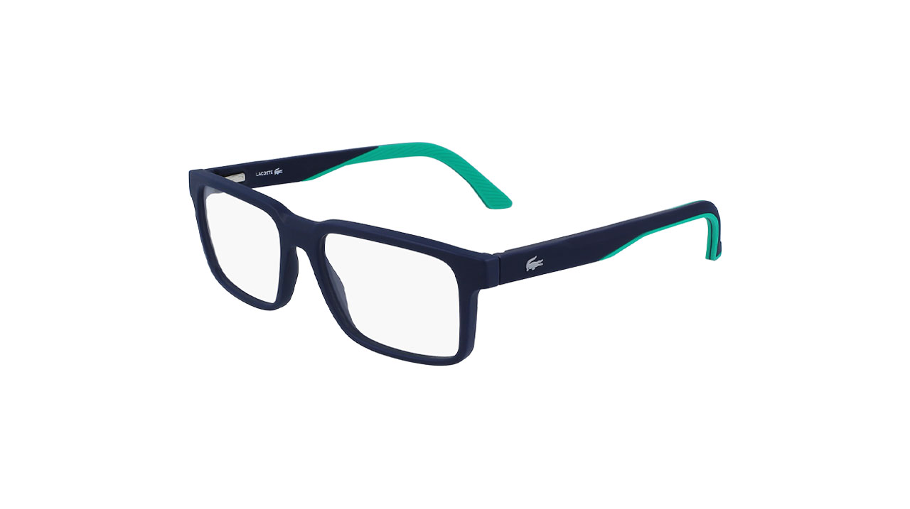 Paire de lunettes de vue Lacoste L2922 couleur marine - Côté à angle - Doyle