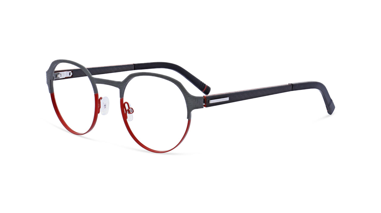Paire de lunettes de vue Oga 10210o couleur gris - Côté à angle - Doyle