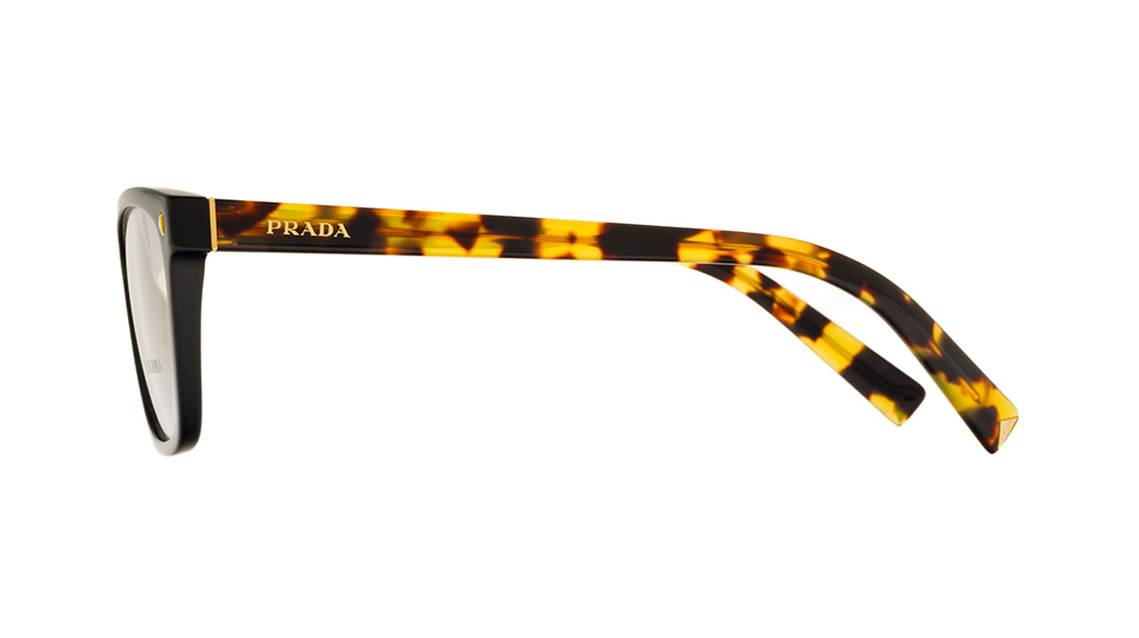 Paire de lunettes de vue Prada Pr15z couleur noir - Côté droit - Doyle