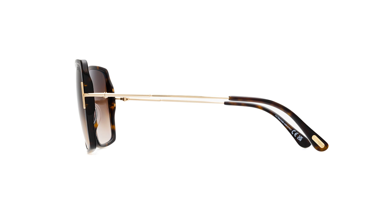 Paire de lunettes de soleil Tom-ford Tf1039 /s couleur brun - Côté droit - Doyle