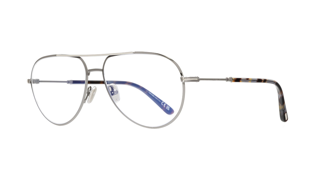 Paire de lunettes de vue Tom-ford Tf5829-b couleur gris - Côté à angle - Doyle