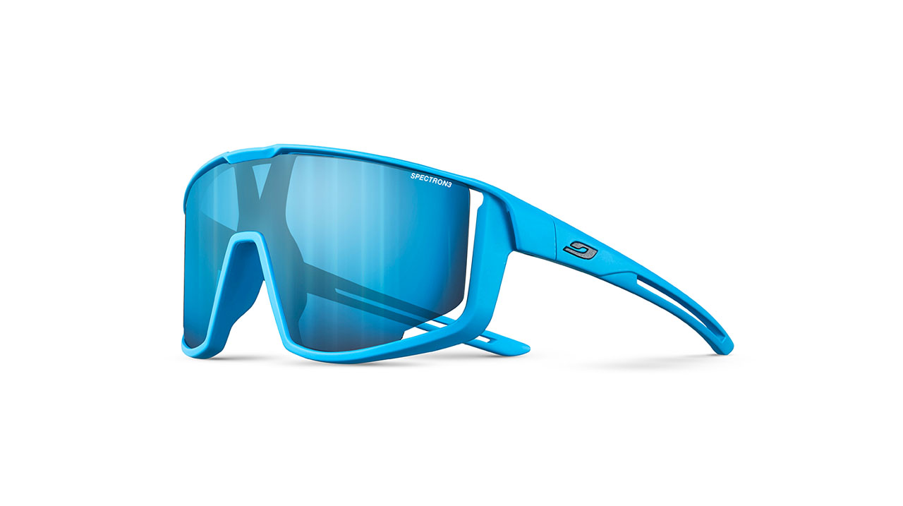 Paire de lunettes de soleil Julbo Js550 fury s couleur bleu - Côté à angle - Doyle