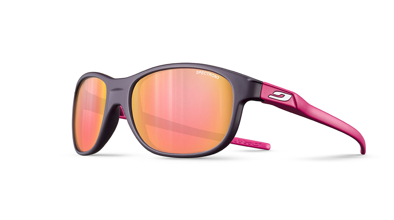 Paire de lunettes de soleil Julbo Js556 arcade couleur mauve - Côté à angle - Doyle