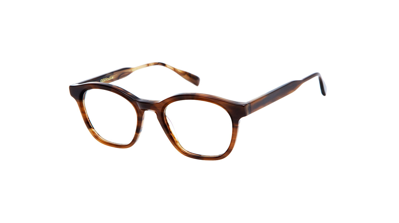 Paire de lunettes de vue Gigi-studio Praga couleur brun - Côté à angle - Doyle