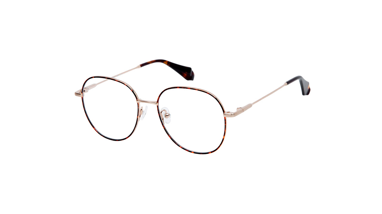 Paire de lunettes de vue Gigi-studio Elettra couleur brun - Côté à angle - Doyle