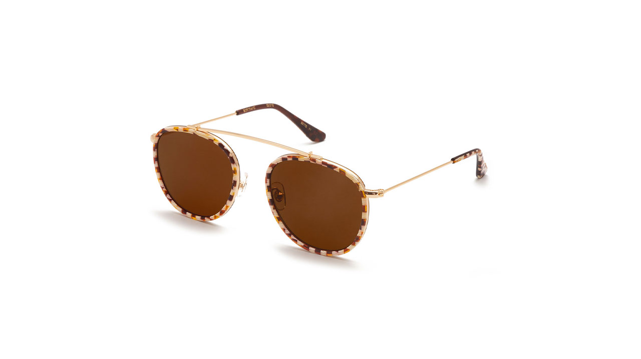 Paire de lunettes de soleil Krewe Chartres /s couleur brun - Côté à angle - Doyle