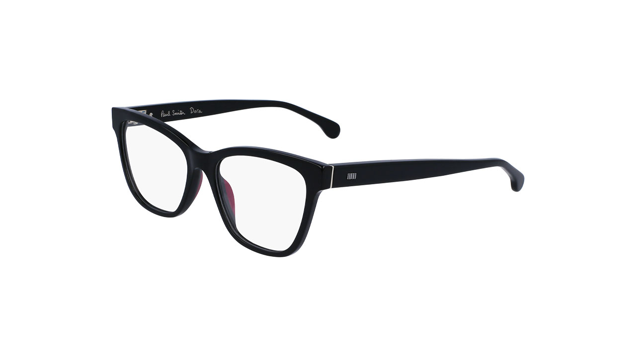 Paire de lunettes de vue Paul-smith Dora couleur noir - Côté à angle - Doyle