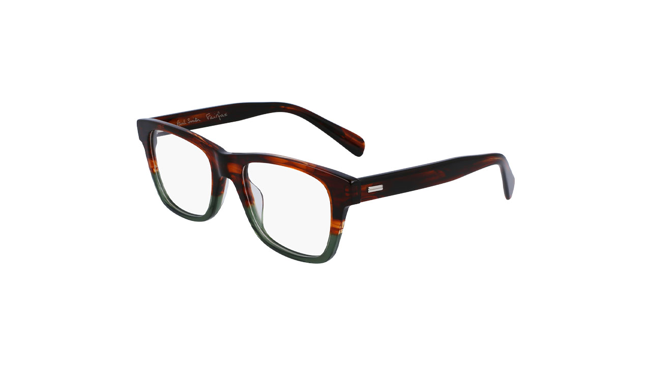 Paire de lunettes de vue Paul-smith Fairfax couleur brun - Côté à angle - Doyle