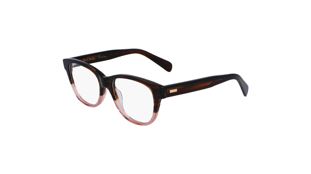 Paire de lunettes de vue Paul-smith Florey couleur brun - Côté à angle - Doyle