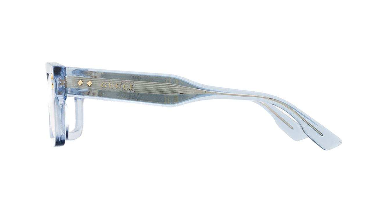 Paire de lunettes de vue Gucci Gg1085o couleur bleu - Côté droit - Doyle