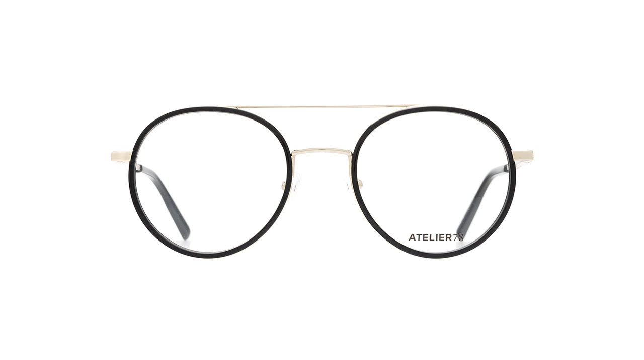 Paire de lunettes de vue Atelier-78 Alex couleur noir or - Doyle