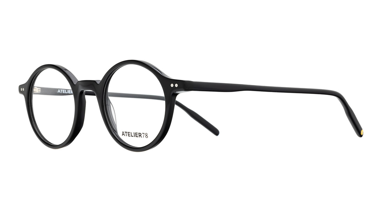 Paire de lunettes de vue Atelier-78 Lou couleur noir - Côté à angle - Doyle