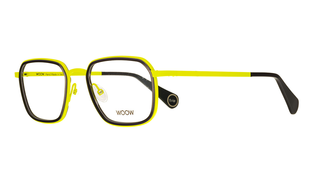 Paire de lunettes de vue Woow Road trip 2 couleur jaune - Côté à angle - Doyle