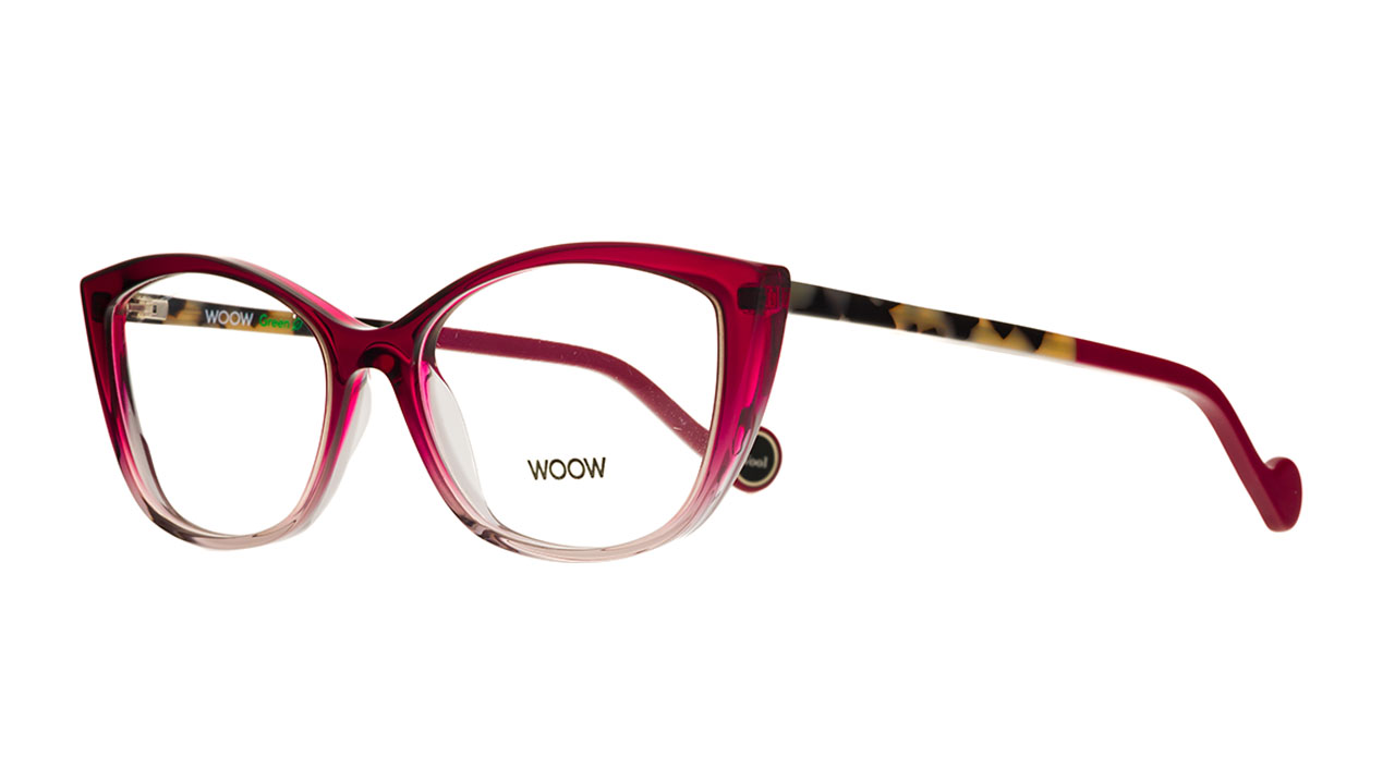 Paire de lunettes de vue Woow Bolly wool 2 couleur rose - Côté à angle - Doyle