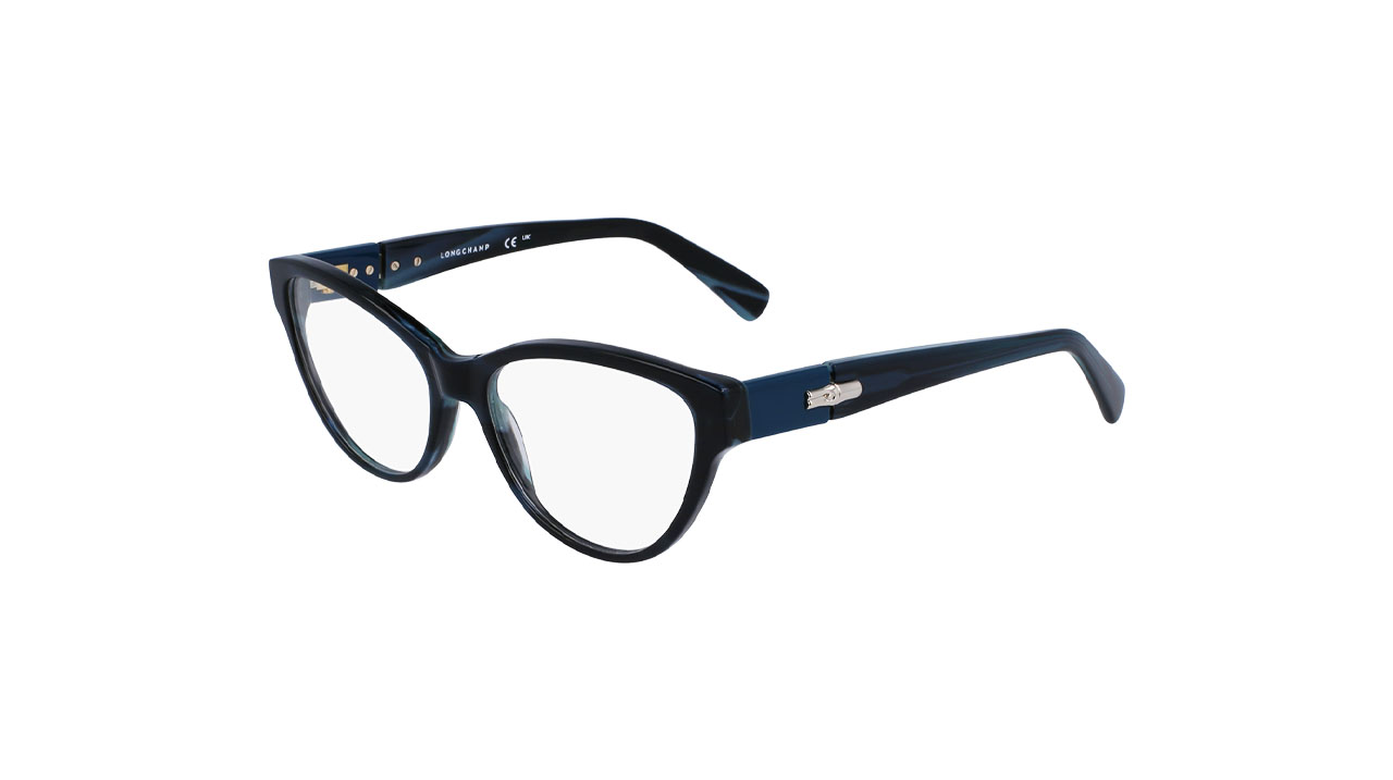 Paire de lunettes de vue Longchamp Lo2721 couleur marine - Côté à angle - Doyle