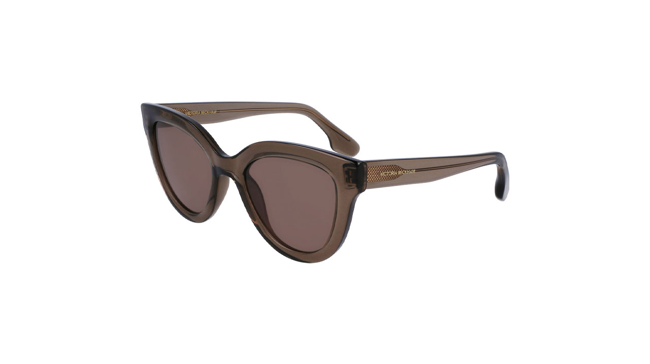 Paire de lunettes de soleil Victoria-beckham Vb649s couleur brun - Côté à angle - Doyle
