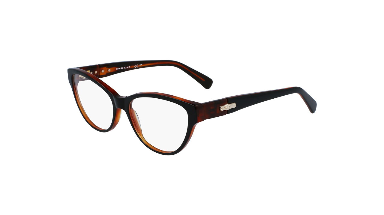 Paire de lunettes de vue Longchamp Lo2721 couleur noir - Côté à angle - Doyle