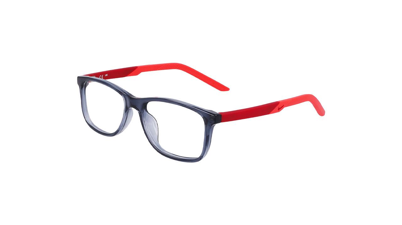 Paire de lunettes de vue Nike 5037 couleur gris - Côté à angle - Doyle