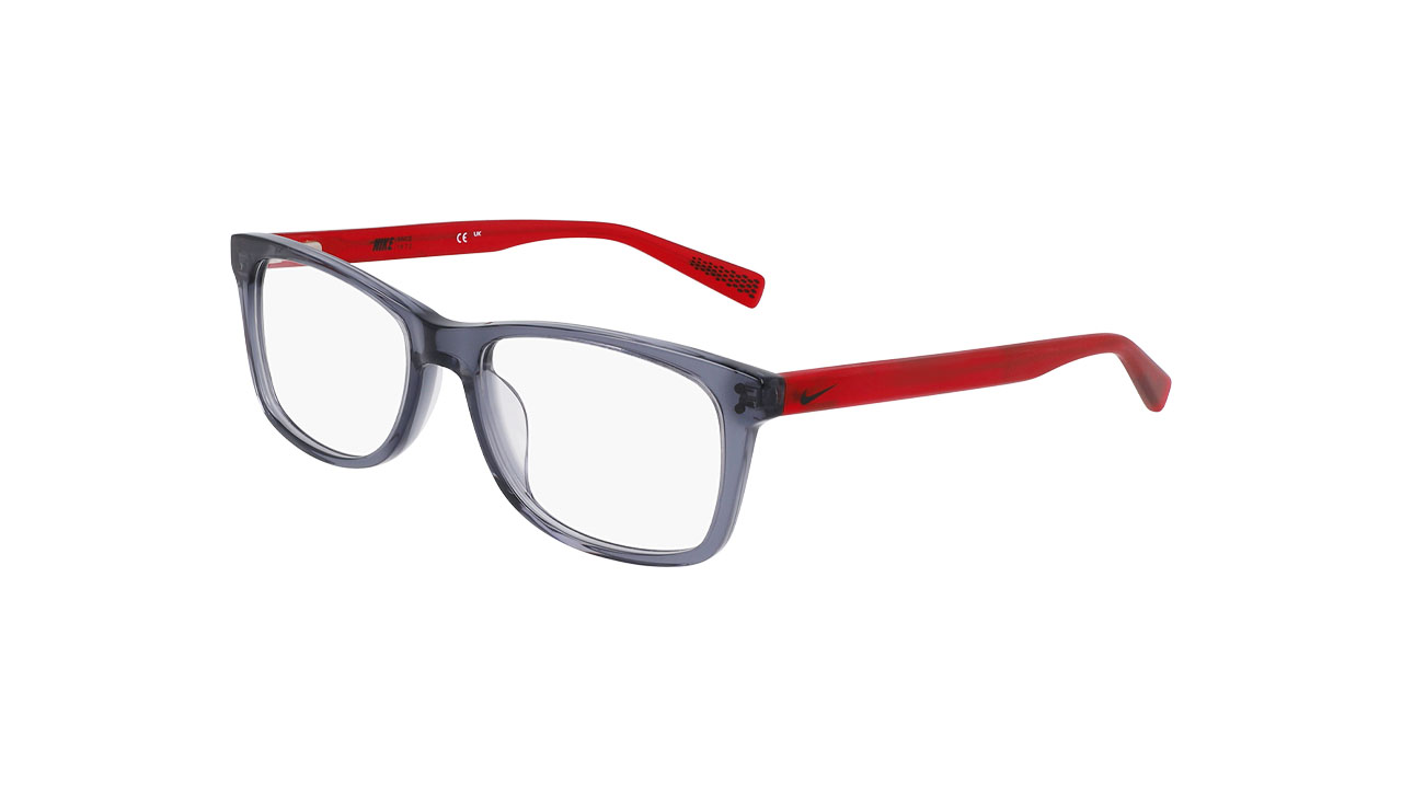 Paire de lunettes de vue Nike 5538 couleur gris - Côté à angle - Doyle