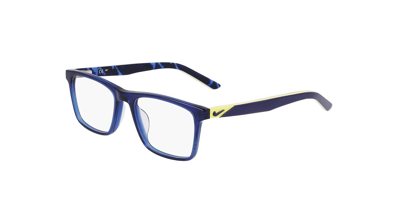 Paire de lunettes de vue Nike 5548 couleur bleu - Côté à angle - Doyle
