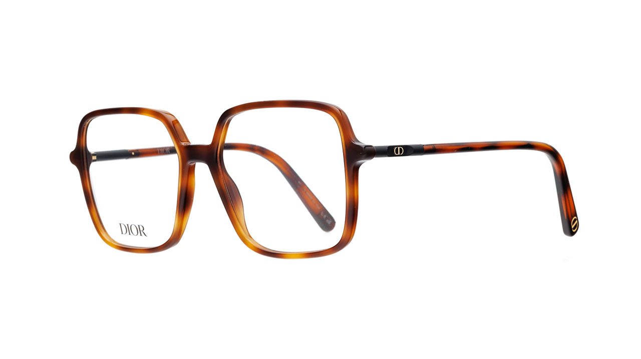 Paire de lunettes de vue Christian-dior Mini cd o s2i couleur brun - Côté à angle - Doyle