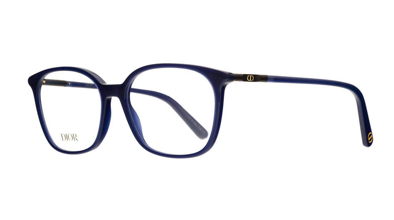 Paire de lunettes de vue Christian-dior Mini cd o s4i couleur marine - Côté à angle - Doyle