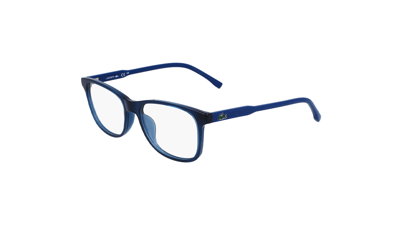 Paire de lunettes de vue Lacoste L3657 couleur marine - Côté à angle - Doyle
