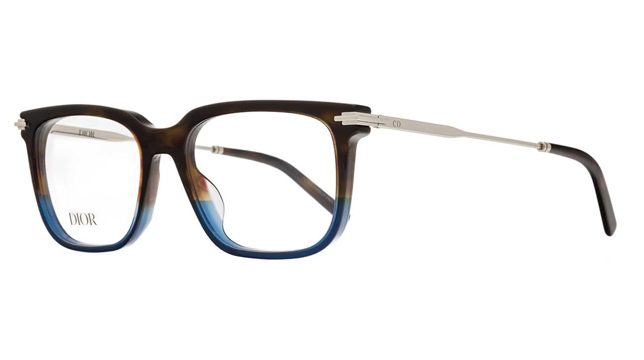 Paire de lunettes de vue Christian-dior Diorblacksuito s12i couleur brun - Côté à angle - Doyle
