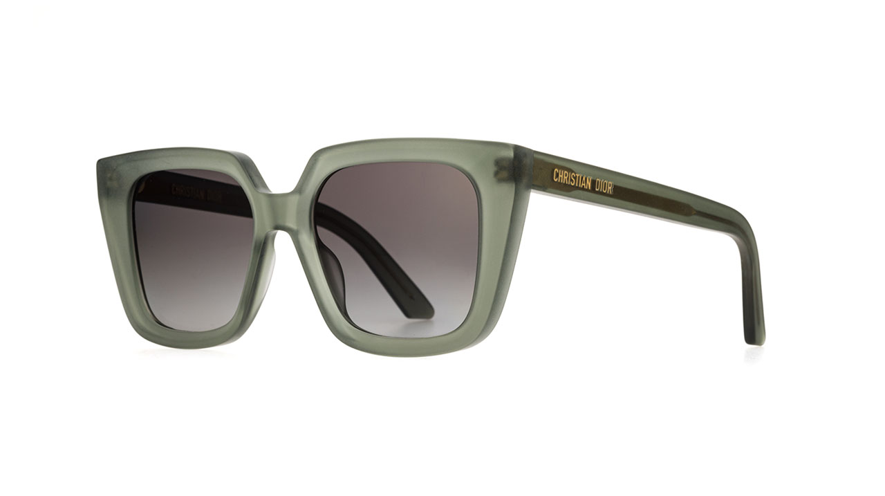 Paire de lunettes de soleil Christian-dior Diormidnight s1i /s couleur vert - Côté à angle - Doyle