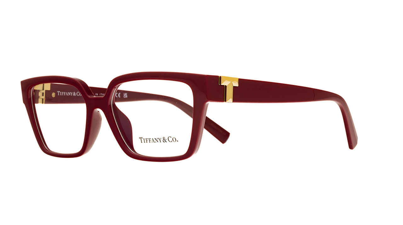 Paire de lunettes de vue Tiffany-co Tf2232u couleur rouge - Côté à angle - Doyle