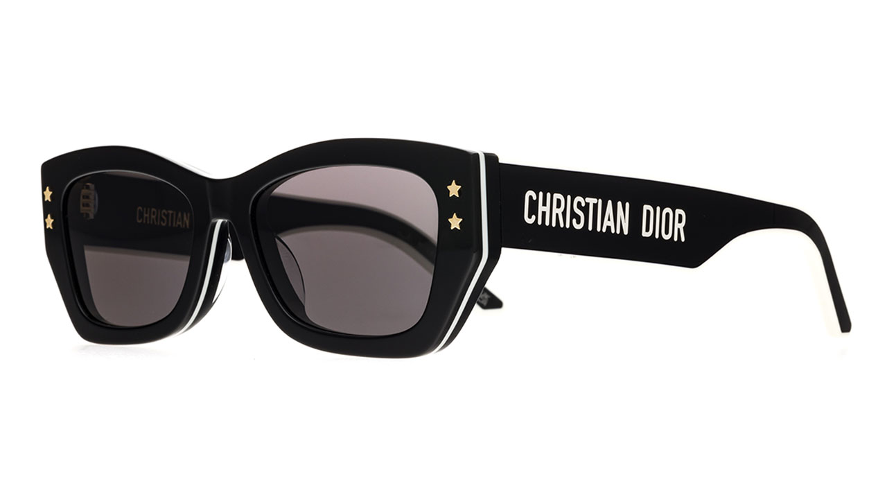 Paire de lunettes de soleil Christian-dior Diorpacific /s couleur noir - Côté à angle - Doyle