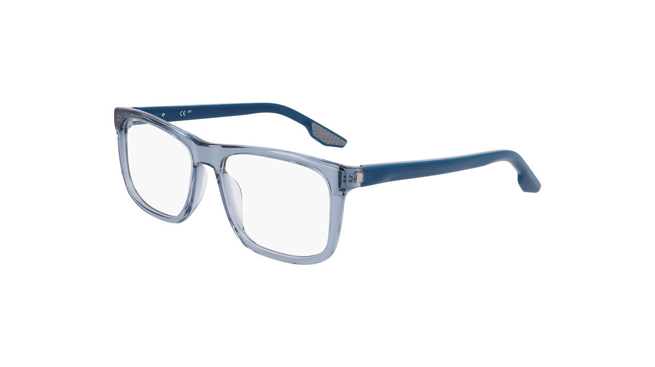Paire de lunettes de vue Nike 7163 couleur bleu - Côté à angle - Doyle