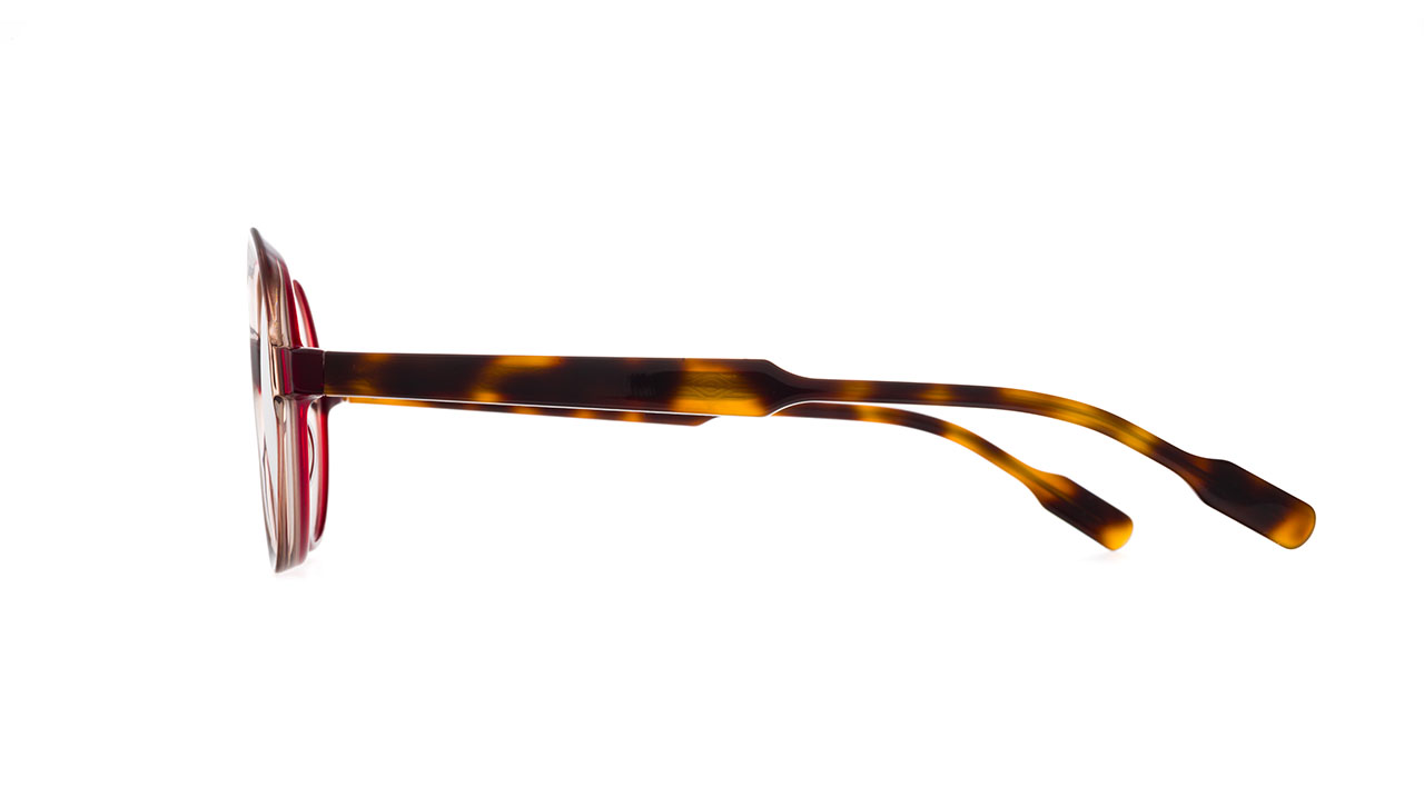 Paire de lunettes de vue Res-rei Copper couleur rouge - Côté droit - Doyle
