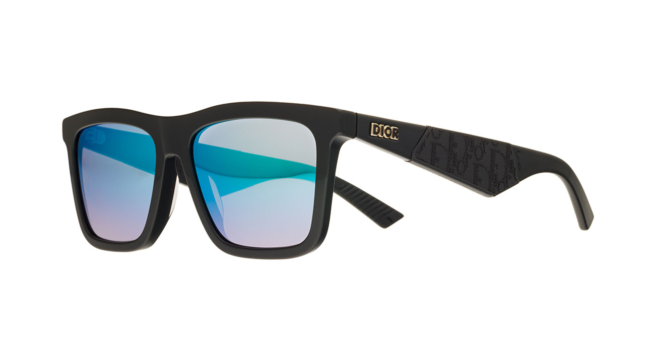 Paire de lunettes de soleil Christian-dior Dior b27 s1i /s couleur noir - Côté à angle - Doyle