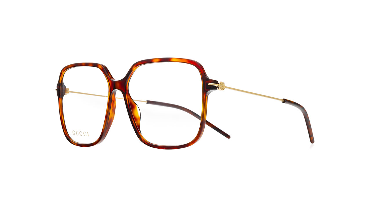 Paire de lunettes de vue Gucci Gg1271o couleur brun - Côté à angle - Doyle