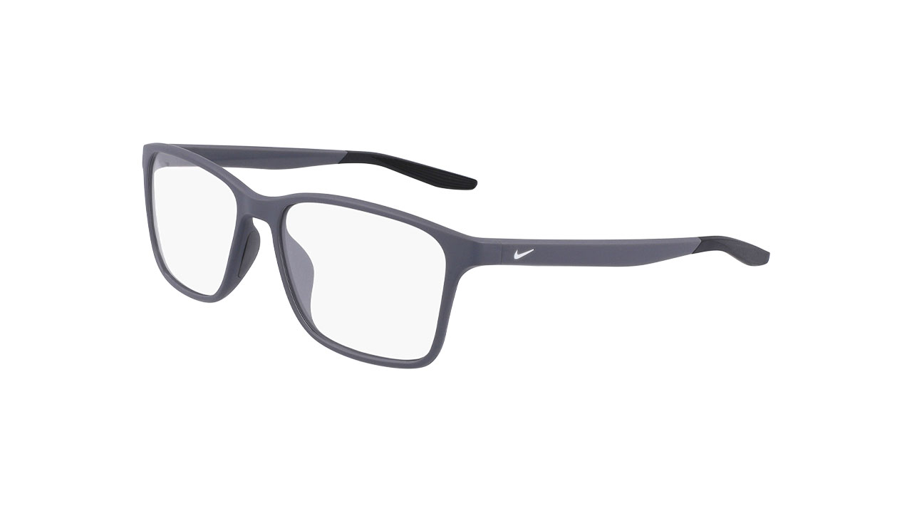 Paire de lunettes de vue Nike 7117 couleur gris - Côté à angle - Doyle