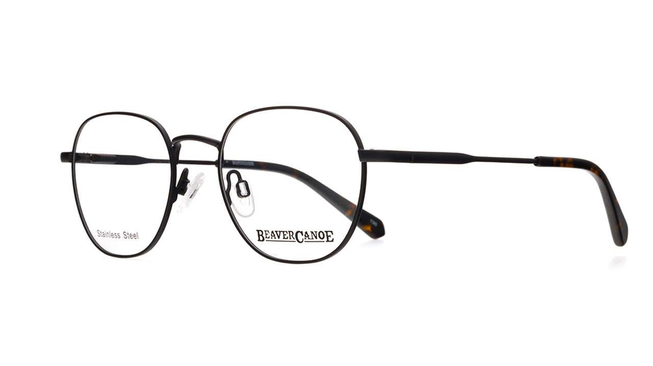 Paire de lunettes de vue Les-essentiels B.canoe bc144 couleur noir - Côté à angle - Doyle