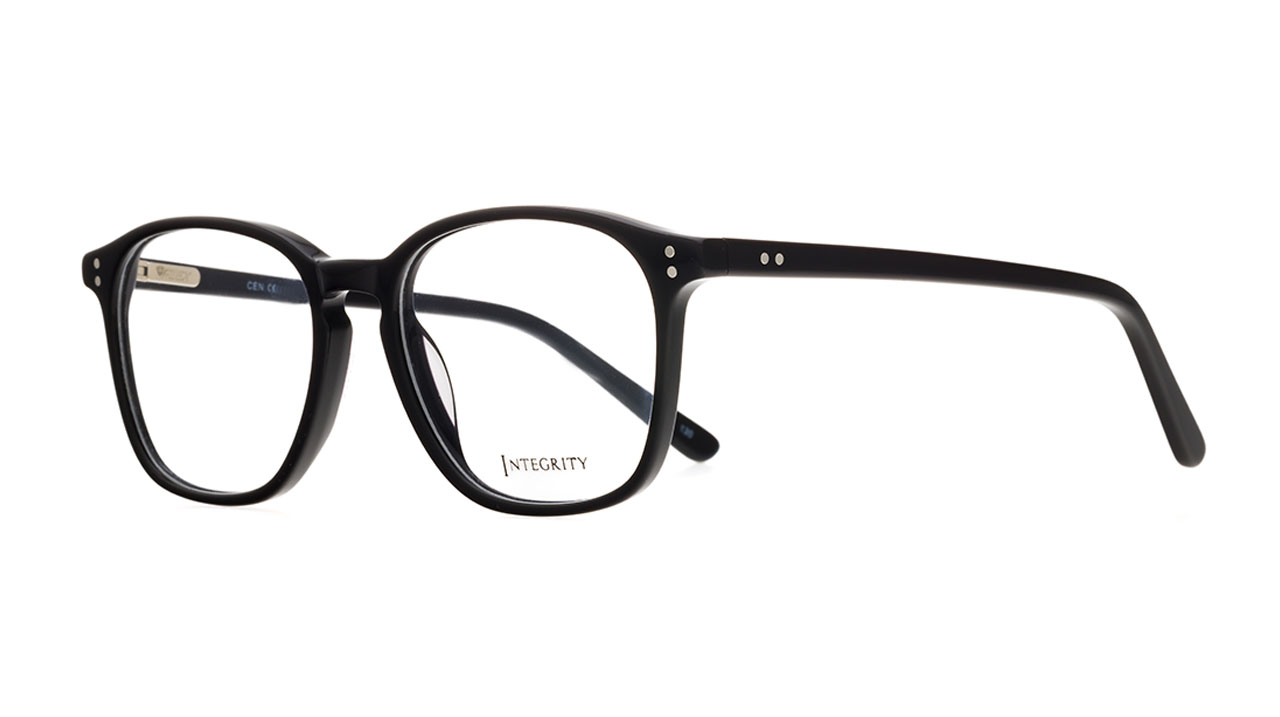 Paire de lunettes de vue Les-essentiels Integr i208 couleur noir - Côté à angle - Doyle