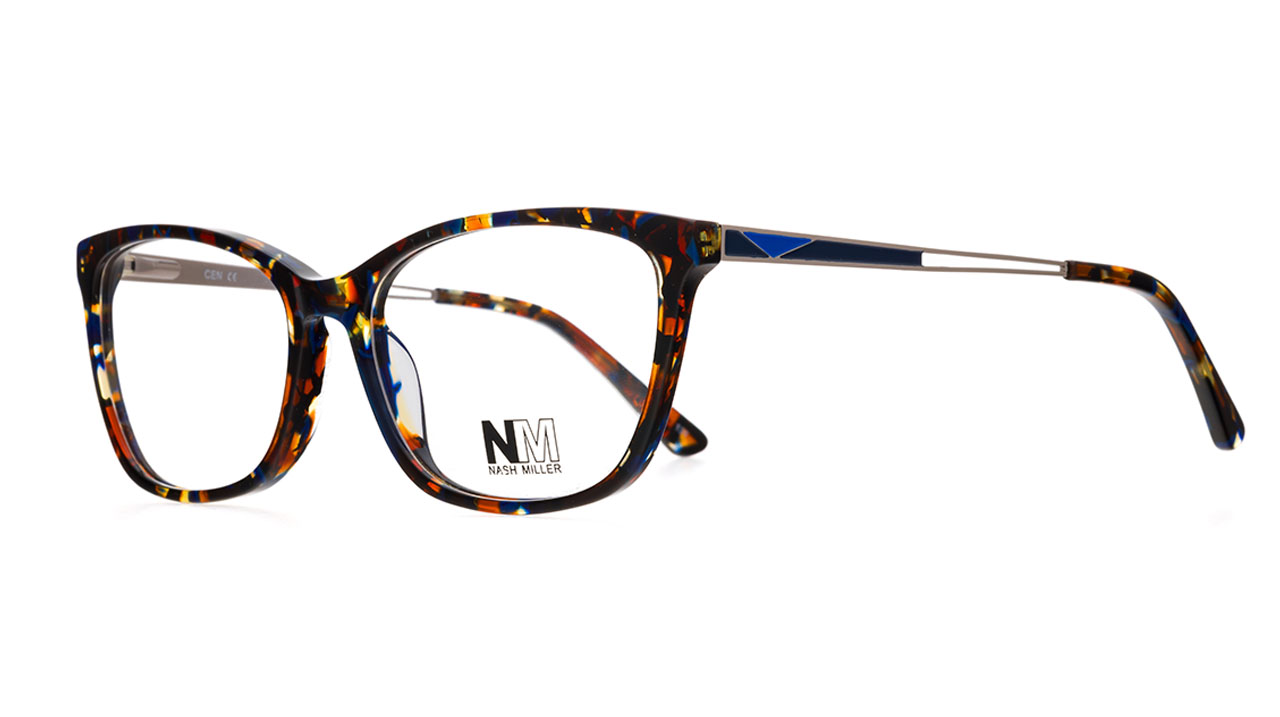 Paire de lunettes de vue Les-essentiels N.miller n043 couleur bleu - Côté à angle - Doyle