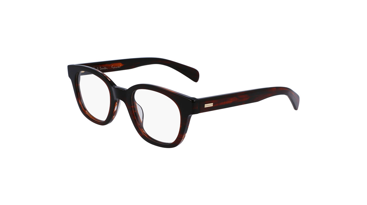Paire de lunettes de vue Paul-smith Gower couleur brun - Côté à angle - Doyle