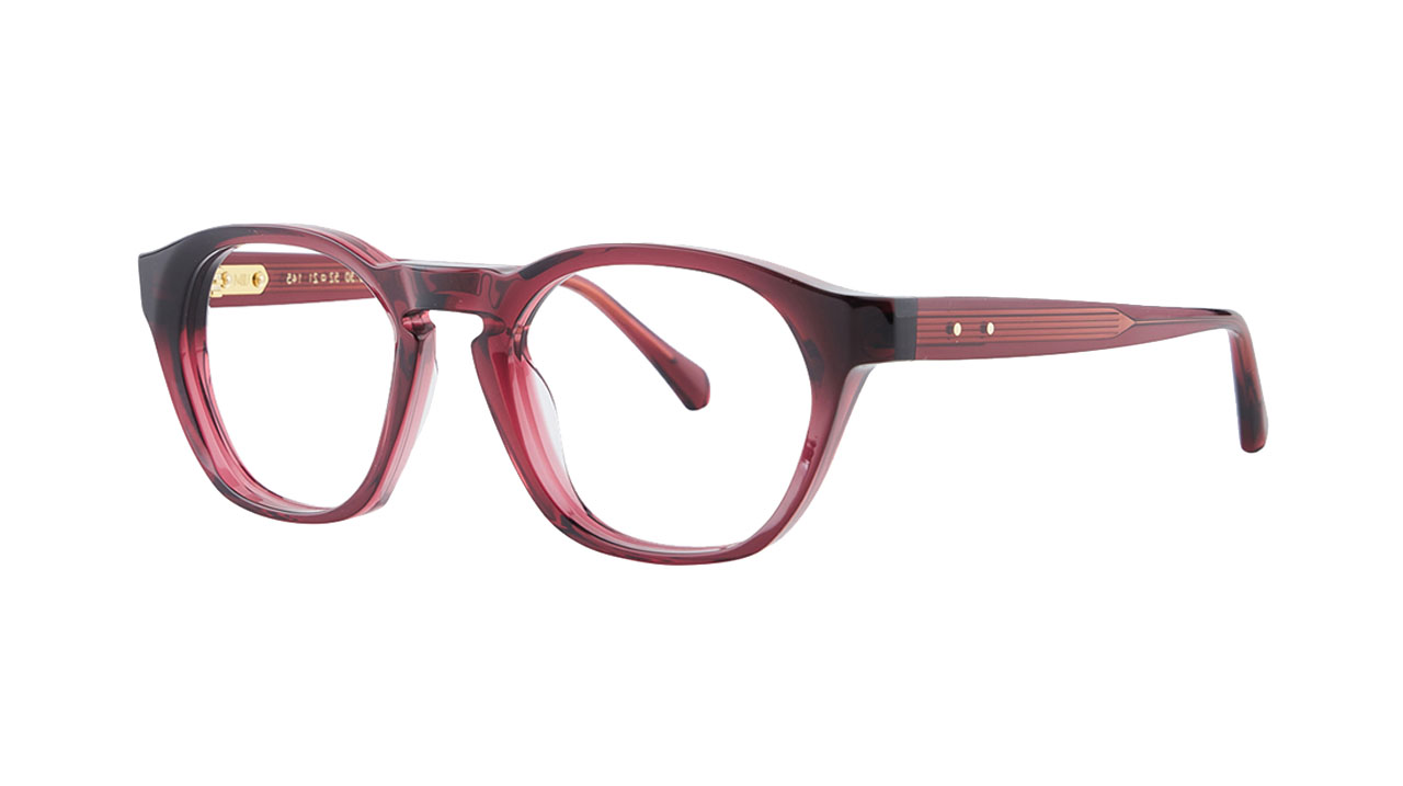Paire de lunettes de vue Uniquedesignmilano Frame 23 couleur rouge - Côté à angle - Doyle
