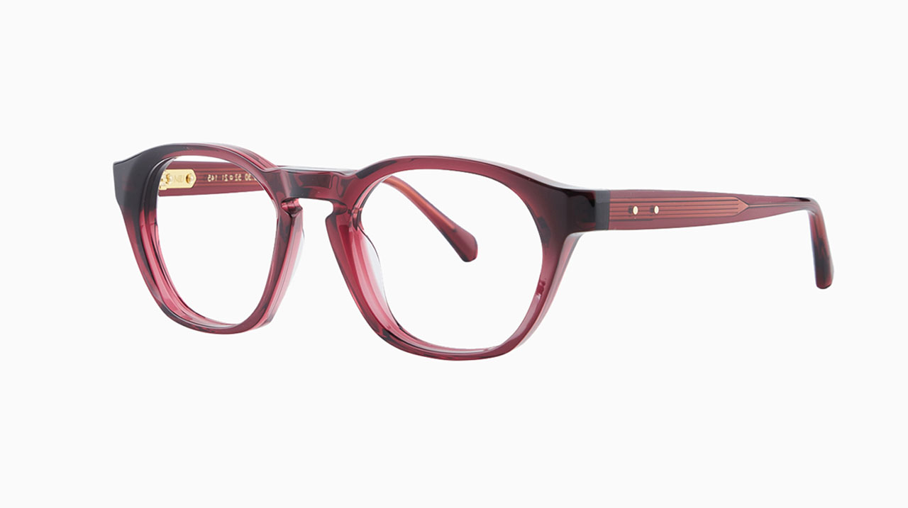 Paire de lunettes de vue Uniquedesignmilano Frame 23 couleur rouge - Côté à angle - Doyle