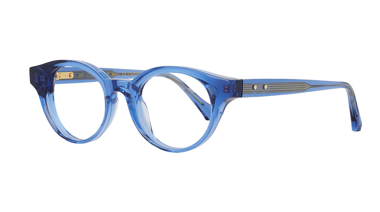 Paire de lunettes de vue Uniquedesignmilano Frame 17 couleur bleu - Côté à angle - Doyle