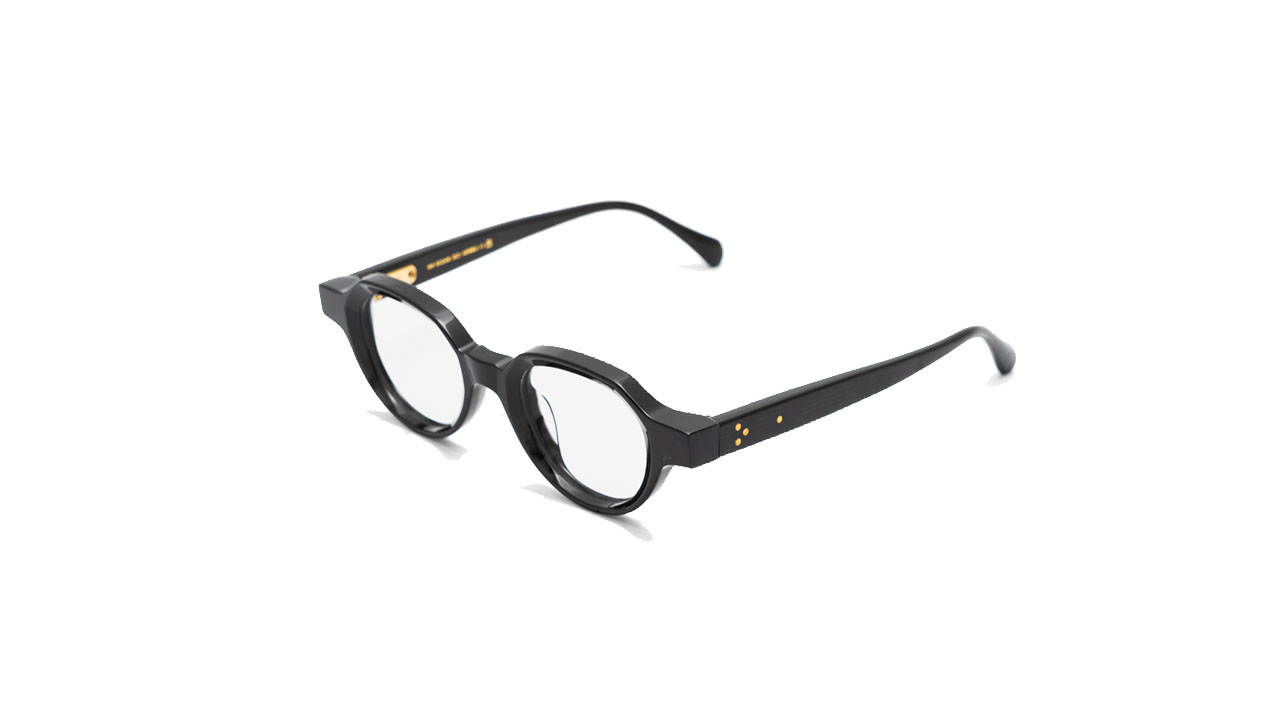 Paire de lunettes de vue Uniquedesignmilano Libera couleur noir - Côté à angle - Doyle